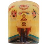 Иконы Икона настольная из селенита «Порт-Артурская икона Божией Матери» (4,5 х 6,5 см)