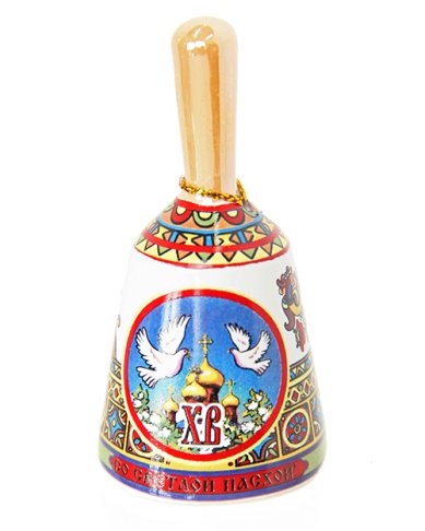 Утварь и подарки Колокольчик пасхальный с ручкой (фарфор)
