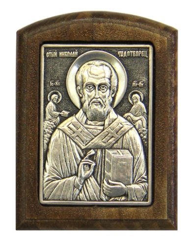 Иконы Николай Чудотворец икона, ручная работа (6 х 4 см) 