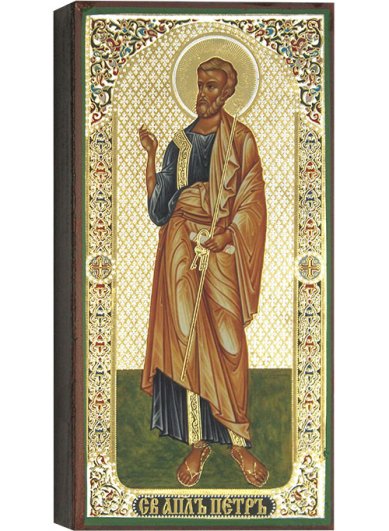 Иконы Святой апостол Петр, икона 9 х 19 см