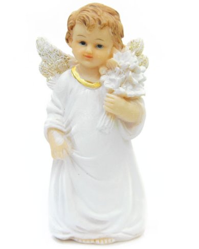 Утварь и подарки Фигурка ангела с цветами, высота 11 см
