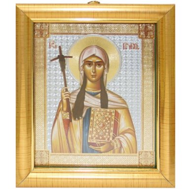 Иконы Нина равноапостольная икона (икона из Бодбийского монастыря. Освящена на мощах святой Нины, 13,5 х 15,5)