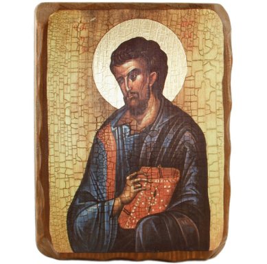 Иконы Лука апостол икона на доске под старину (18 х 24 см)