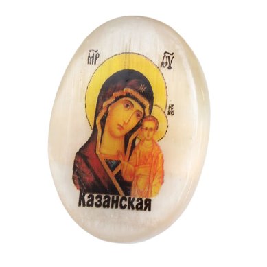 Иконы Икона автомобильная из селенита «Казанская» (4 х 5,5 см)