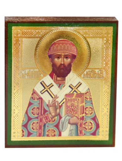 Иконы Филипп митрополит Московский икона, литография на дереве (6 х 7 см)