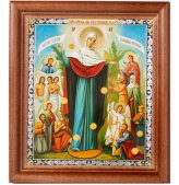 Иконы Всех скорбящих Радость (с грошиками) икона Божией Матери (13 х 16 см, Софрино)