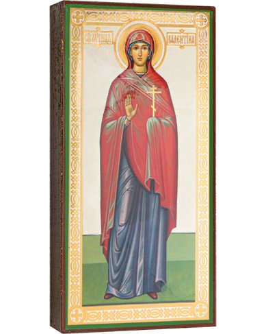 Иконы Валентина мученица икона на дереве (13х25 см, Тиль)