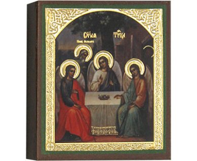 Иконы Святая Троица, икона 6 х 7 см