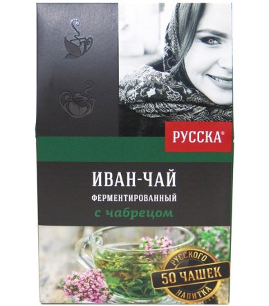 Натуральные товары Иван-чай ферментированный с чабрецом «Русска» (50 г)
