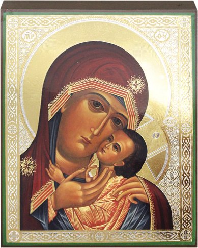 Иконы Касперовская икона Божией Матери литография на дереве (18  х 21 см)