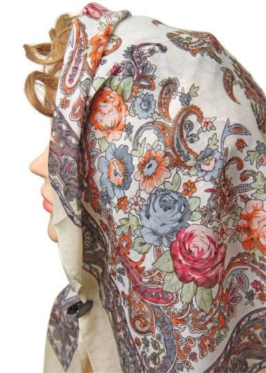 Утварь и подарки Платок с узором (хлопок, 75 х 75 см)