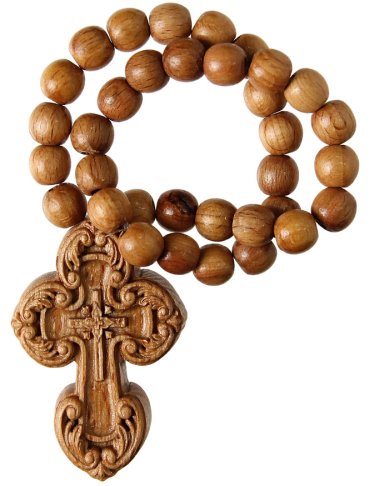 Иконы Крест подвесной в автомобиль (дерево), длина 36 см, крест 8 см