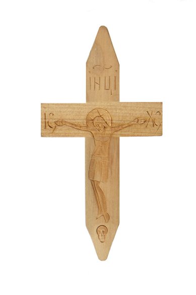 Иконы Крест, параманный, деревянный с объемной ручной резьбой (5,7 х 11 см)