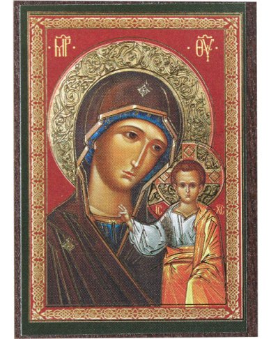 Иконы «Казанская икона Божией Матери» на МДФ (4,5 х 6,2 см)