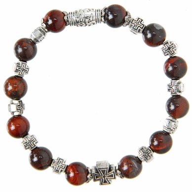 Утварь и подарки Браслет из камня с крестом 