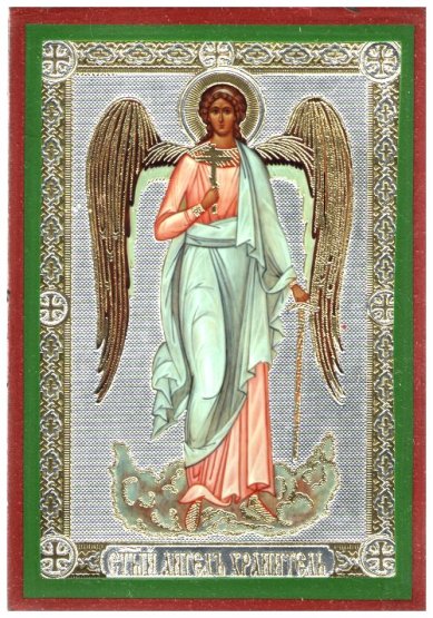 Иконы Ангел-Хранитель икона на дереве (6х9 см, Тиль)