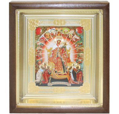Иконы Царица Небесная (Звезда пресветлая) икона Божией Матери икона в киоте (25 х 28 см)