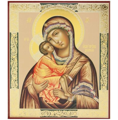 Иконы Донская икона Божией Матери на оргалите (18 х 22 см, Софрино)