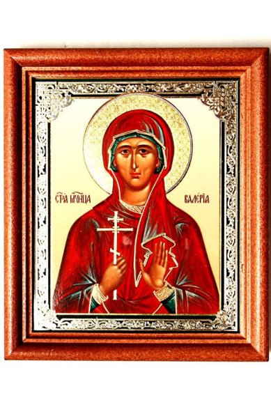 Иконы Валерия мученица икона с открыткой День Ангела (13 х 16 см, Софрино)