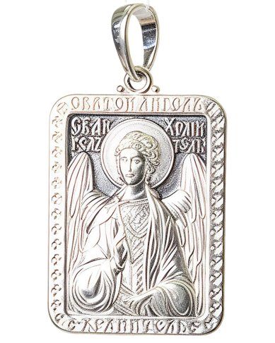 Ювелирные изделия Образок серебряный 925 Ангел Хранитель частичное чернение