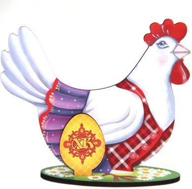 Утварь и подарки Сборная модель «Курица с яйцом» (10,5 х 13 см)
