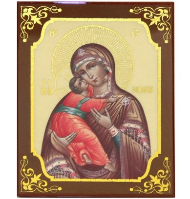 Иконы Владимирская икона Божией Матери (9,8 х 12,3 см)
