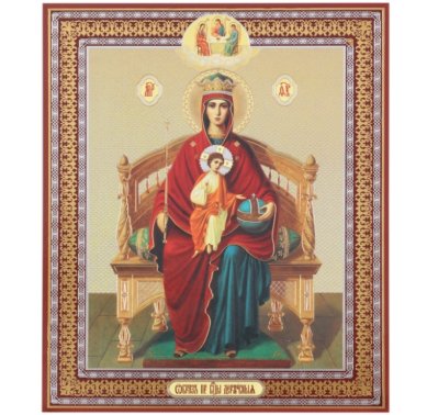 Иконы Державная икона Божией Матери на оргалите (18 х 22 см, Софрино)