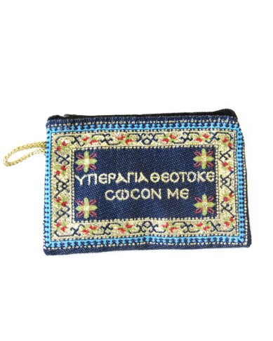 Утварь и подарки Сумка-кошелек на молнии «Пресвятая Богородице, спаси мя» на греческом, малая