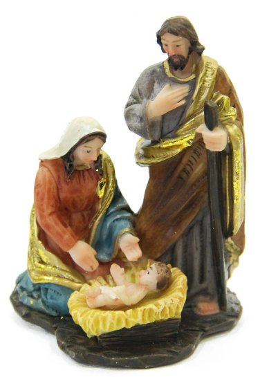 Утварь и подарки Рождественская композиция вертеп Святое Семейство, высота 8 см
