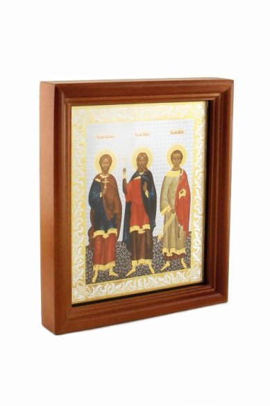 Иконы Гурий, Самон и Авив мученики икона (13 х 16 см, Софрино)