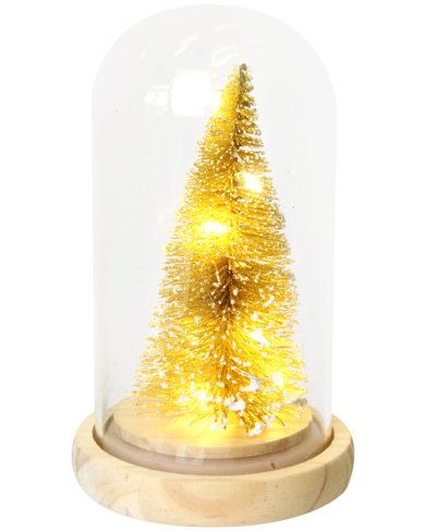 Утварь и подарки Рождественский сувенир «Елочка в колбе» с подсветкой (высота 14 см)