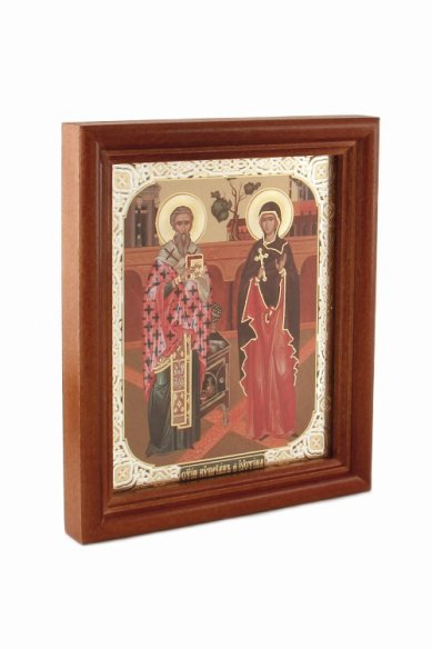 Иконы Киприан и Иустина мученики икона (13 х 16 см, Софрино)