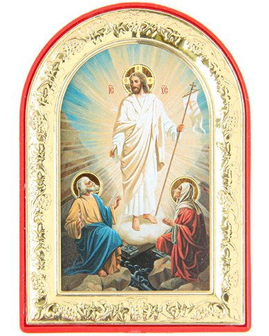 Иконы Воскресение Христово икона в пластмассовой рамке (6 х 9 см, Софрино)