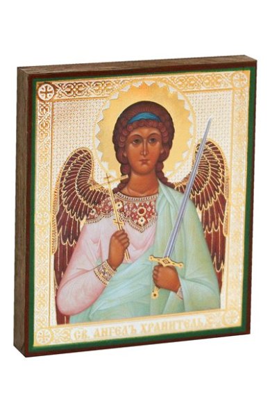 Иконы Ангел Хранитель икона, литография на дереве (9х11 см, Тиль)