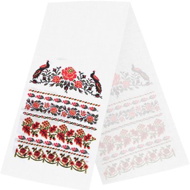 Утварь и подарки Рушник орнамент «Цветочный орнамент» (п/э, 36 х 150 см)