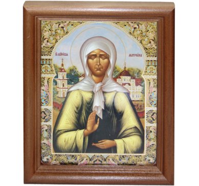 Иконы Матрона Московская блаженная икона (13 х 16 см, Софрино)