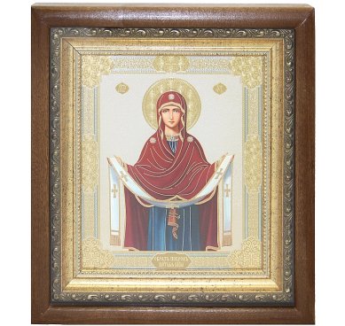 Иконы Покров Пресвятой Богородицы икона в киоте (25 х 28 см)