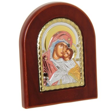 Иконы Сладкое Лобзание, икона Божией Матери, цветная эмаль, 7 х 9 см