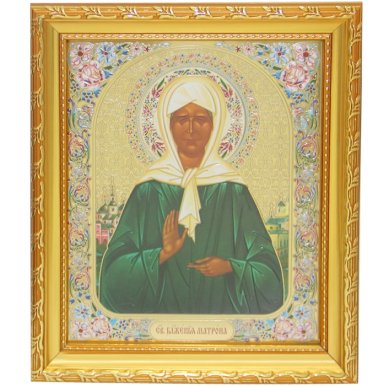 Иконы Матрона Московская икона в багетной рамке (18,5 х 21,5 см)