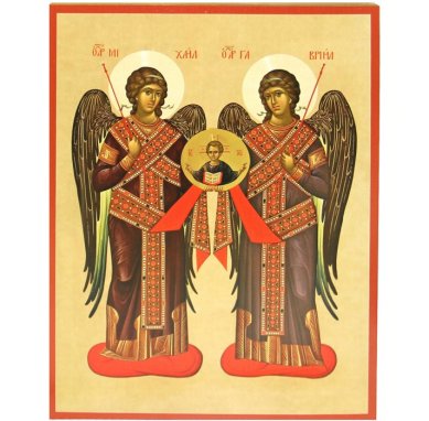 Иконы Архангелы Михаил и Гавриил икона (20 х 26,5 см)
