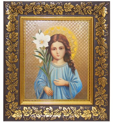 Иконы Трилетствующая икона Божией Матери под стеклом (22 х 25 см)