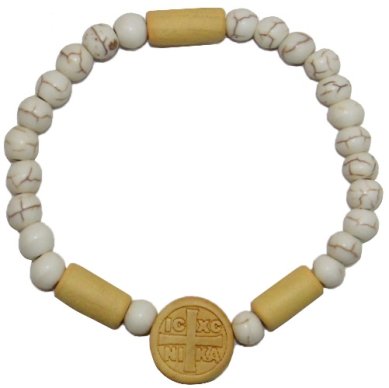 Утварь и подарки Четки-браслет 20-22 бусины на резинке, освящено на мощах св. Гавриила в монастыре Самтавро