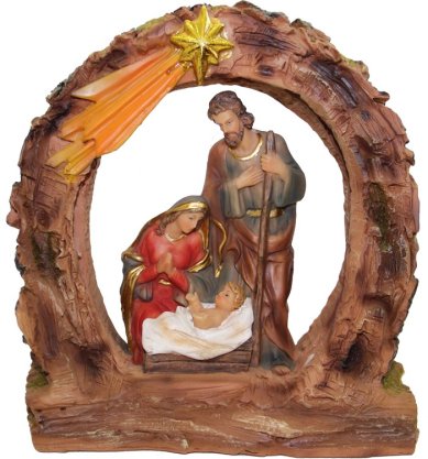 Утварь и подарки Рождественская композиция с подсветкой (вертеп)