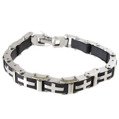 Утварь и подарки Браслет металлический с крестиками, Псалом 90 «Живый в помощи»