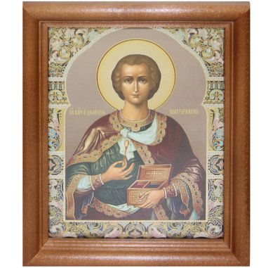 Иконы Пантелеимон целитель икона (13 х 16 см, Софрино)