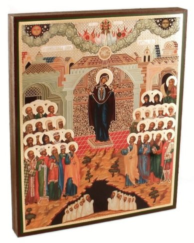 Иконы Непроходимая дверь икона Божией Матери на дереве (13х16 см, Тиль)