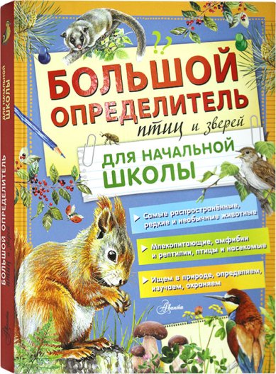 Книги Большой определитель птиц и зверей для начальной школы